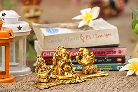 Design Gold Plated Lakshmi Ganesh Saraswati Idol