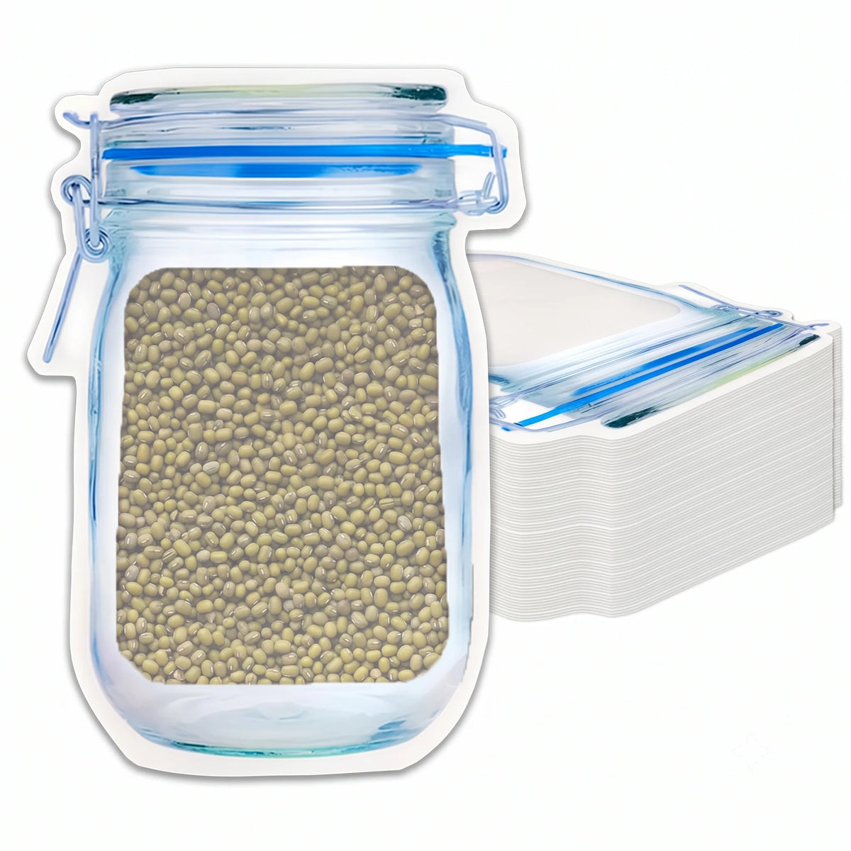 Blue Jar Zip Lock Pouch