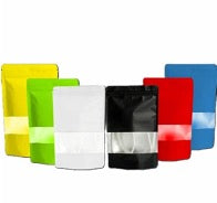 Matte Pastel Zipper Stand-Up Pouches with Window – 7 Colors