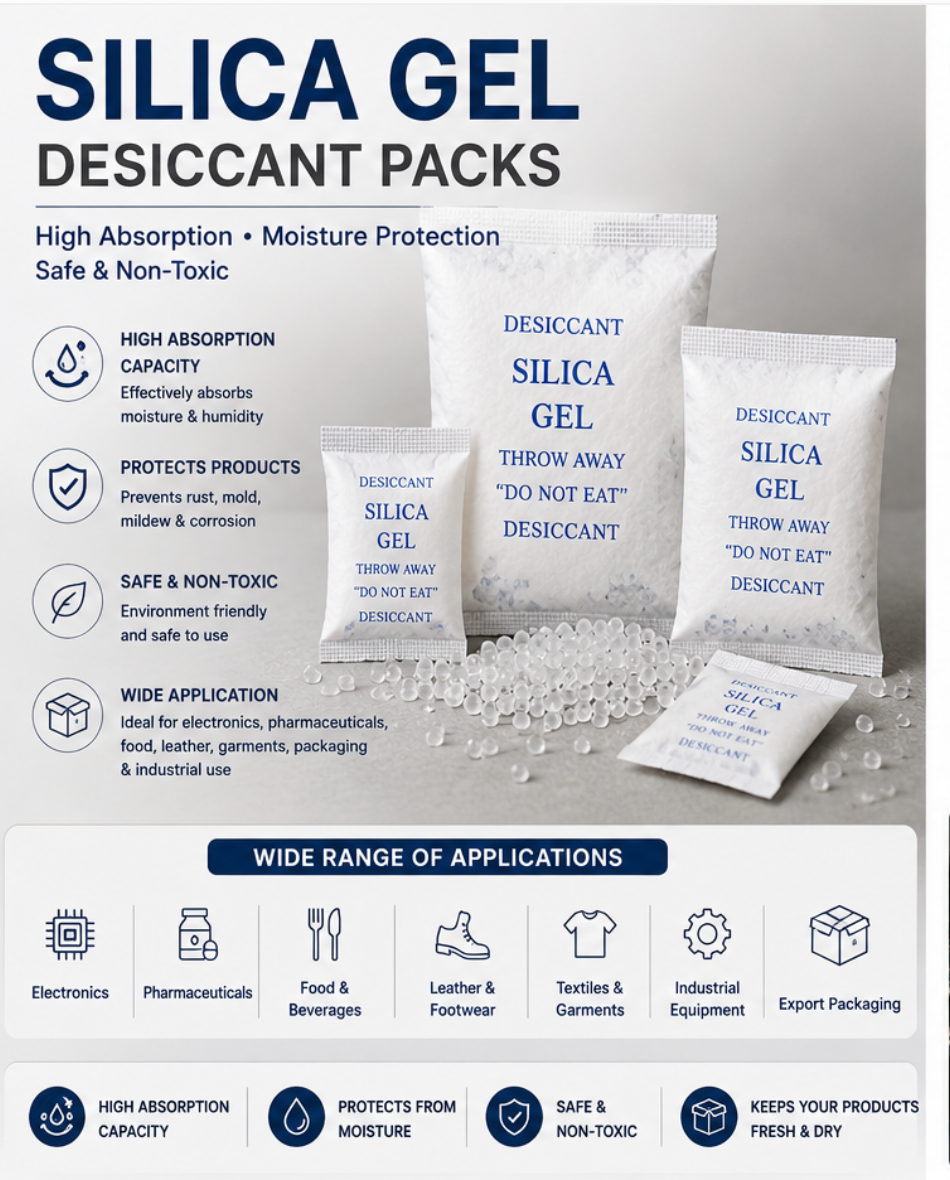 Silica Gel Desiccant Sachets