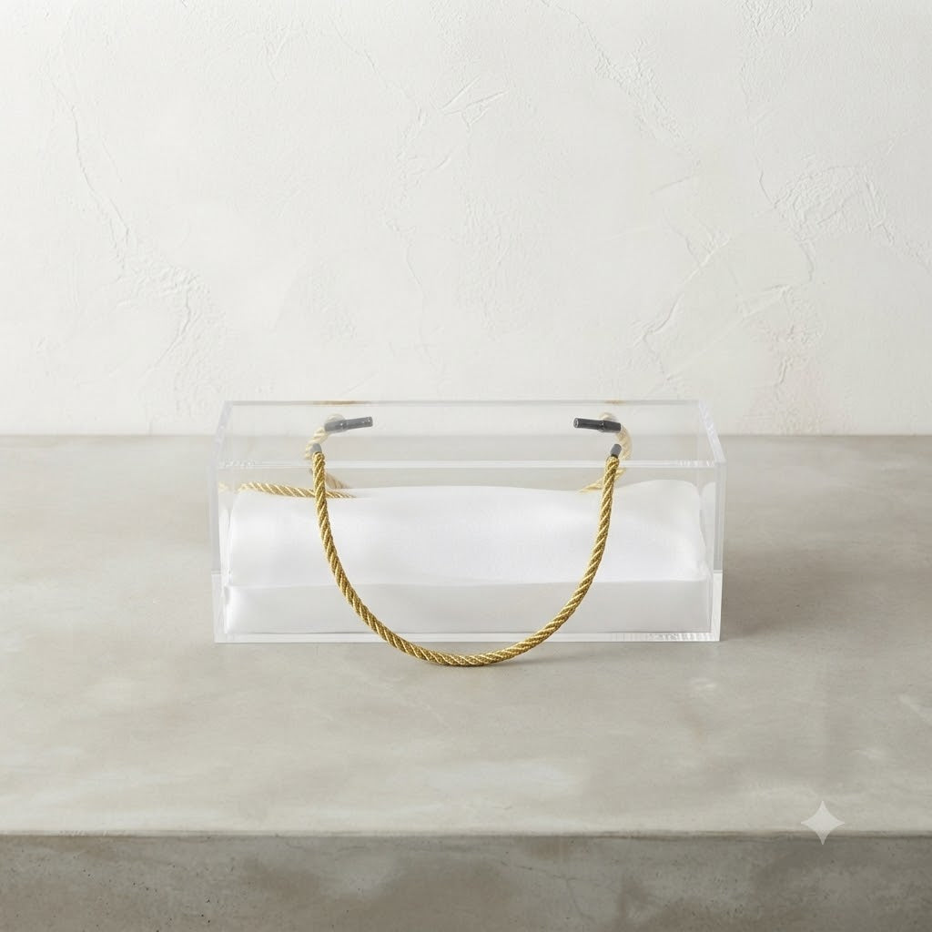 Transparent PVC Window Gift Box with Rope Handle,,,