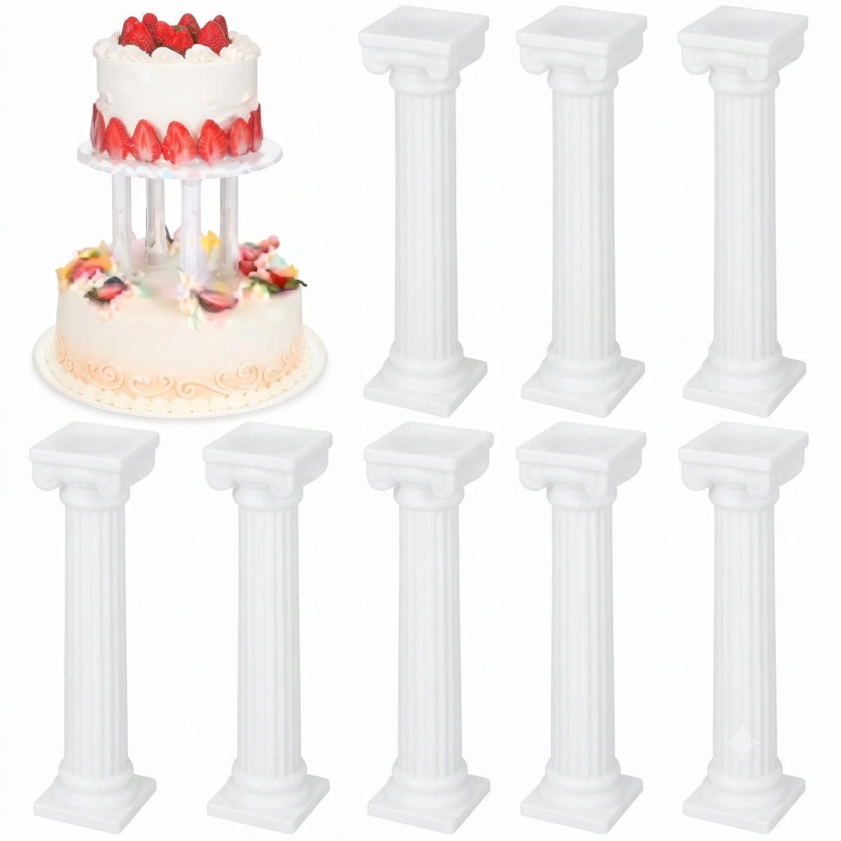 Cake Supporting Pillars – Cake Stacking & Layer Support Pillars for Multi Tier Cakes