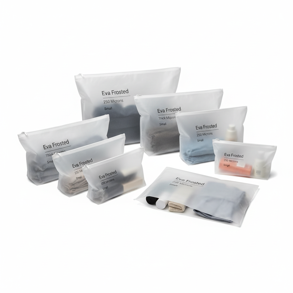 Eva Frosted Thick Slider Zipper Bags 250 Microns