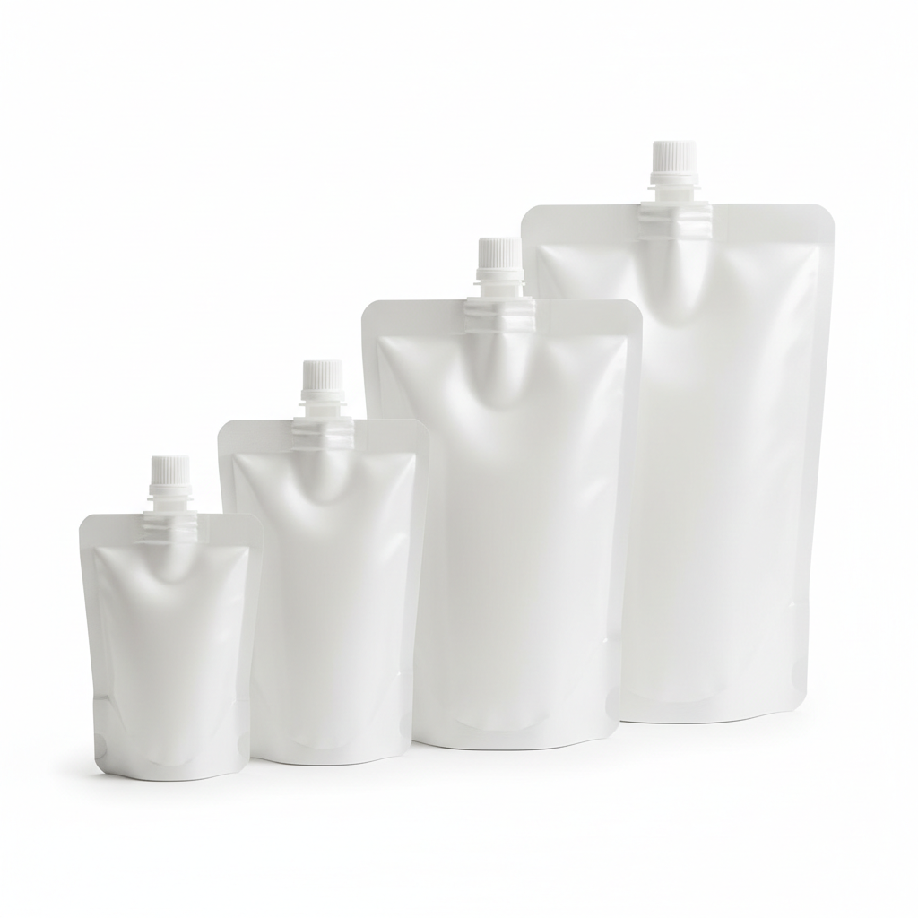 Milky White Spout Pouches 10mm Spout