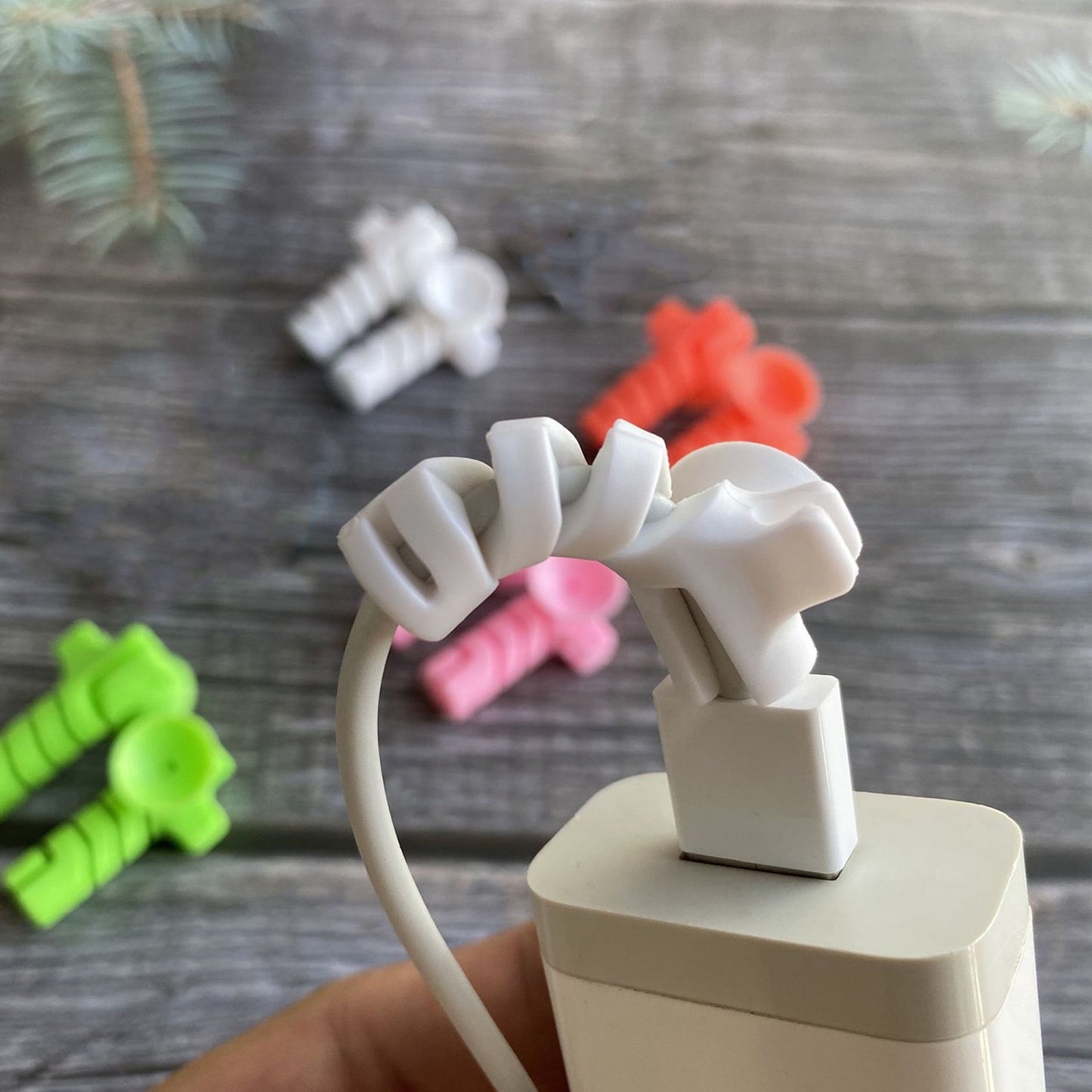 Cable Cord Protector Saver With Suction End 4 Pcs Set