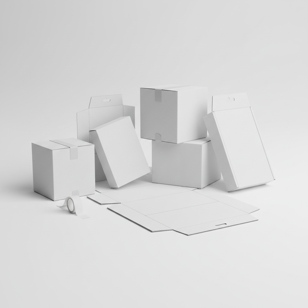 White Mailing Boxes