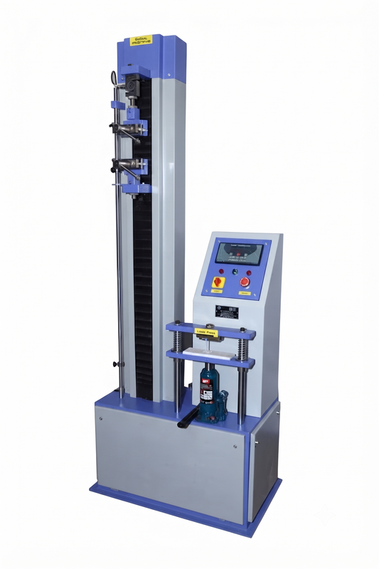 Digital tensile strength tester for material strength and elongation testing