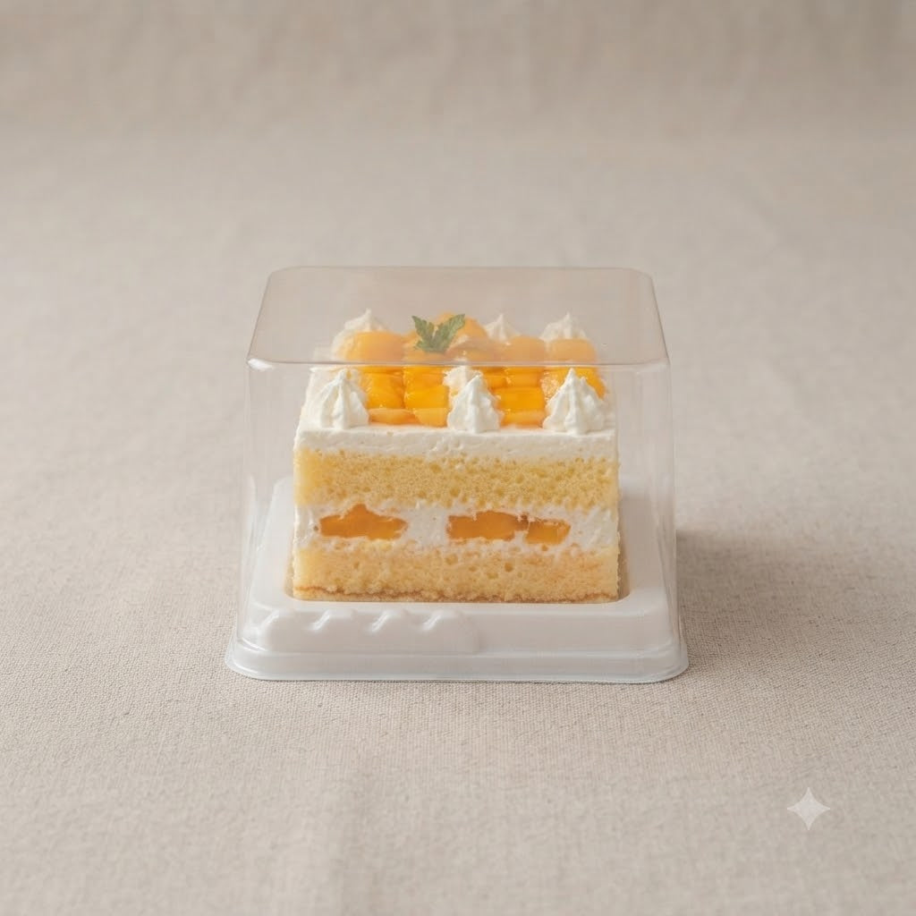 Dessert Box with Clear Lid & Fork