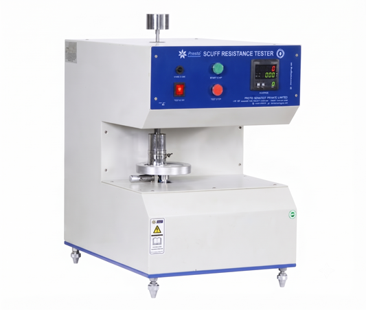 Scuff resistance tester for printed materials