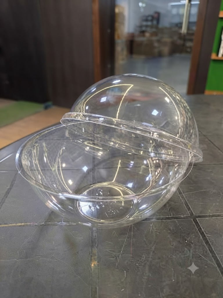 Clear Acrylic Globe Dessert Tub with Lid
