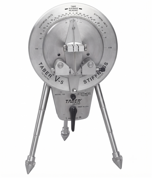 Stiffness tester for paper and packaging materials