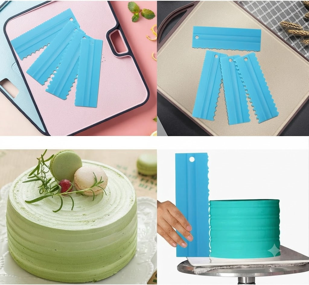 Plastic Cake Scraper for Cake Decorating, Frosting & Smoothing