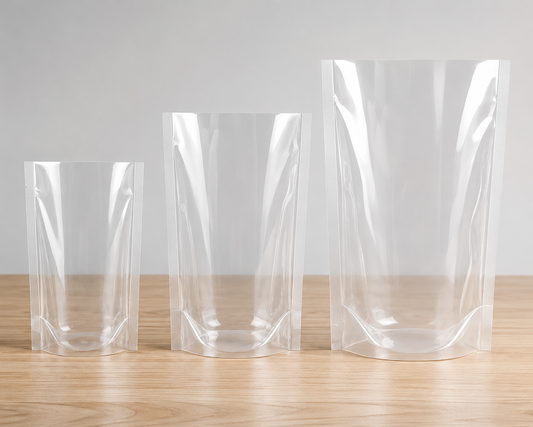 Transparent Stand Up Pouches Without Zipper