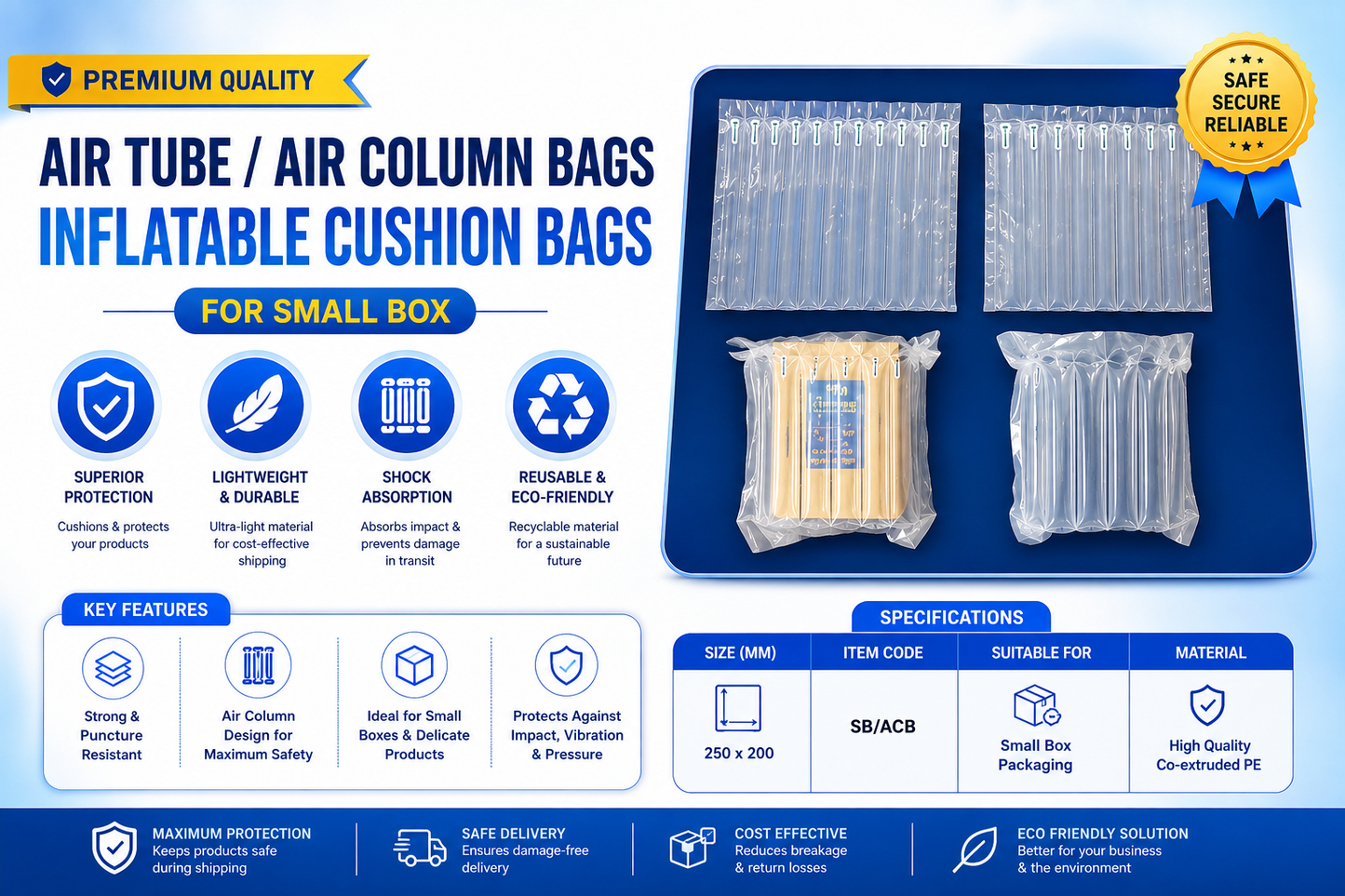 Premium Inflatable Air Column Bag - Durable Packaging Solution