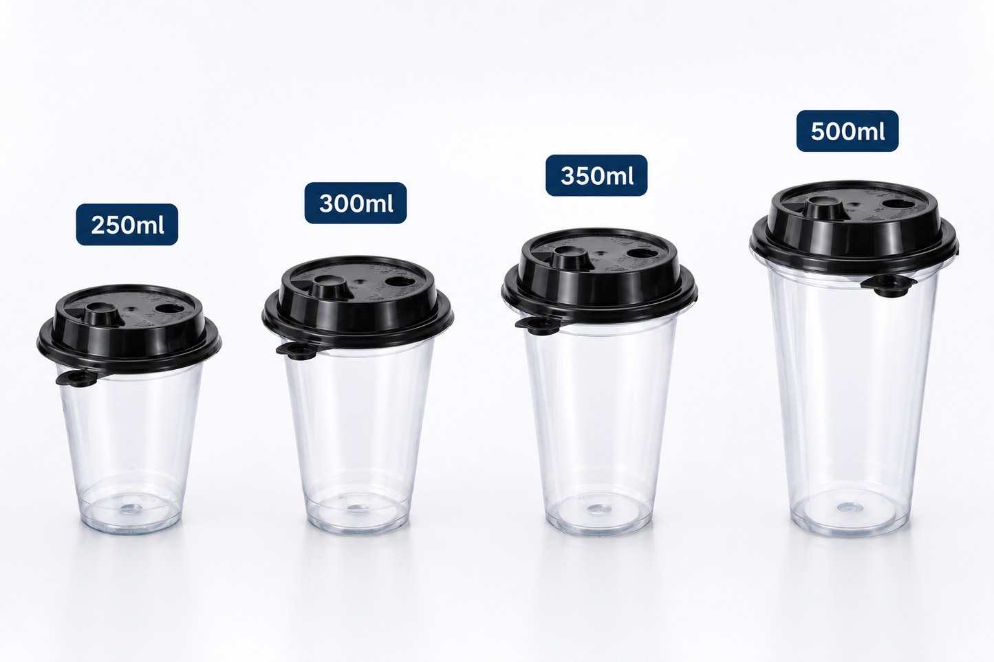 Disposable Plastic Cups with Lids (Sipper Glass)
