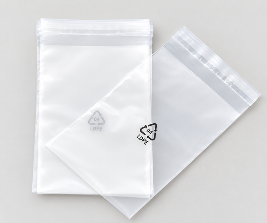 CPE Frosted Self-Adhesive Bags with Flap | 35 Micron