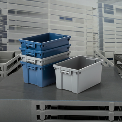 Heavy Duty Industrial Plastic Tote Bins for Warehouse Storage