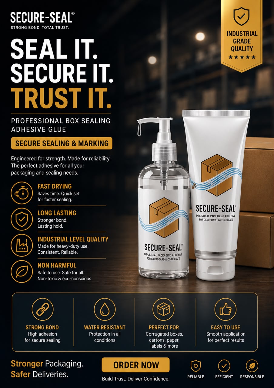 Professional Box Sealing Adhesive Glue - Secure Sealing & Marking