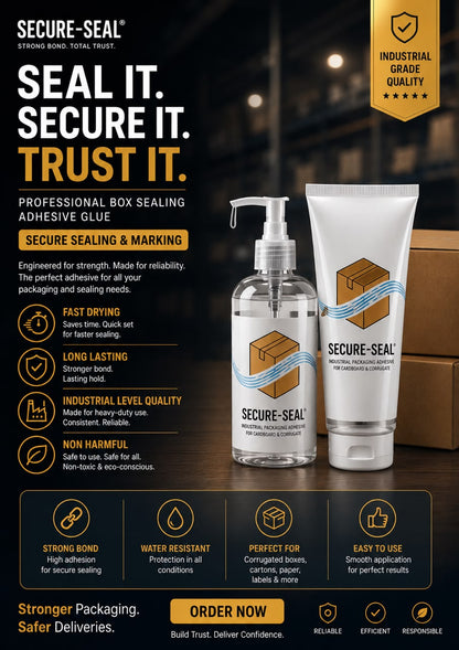 Professional Box Sealing Adhesive Glue - Secure Sealing & Marking