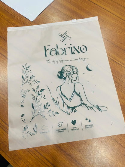 Frosted Zipper Bags Custom Printed For Gargments and Texttiles