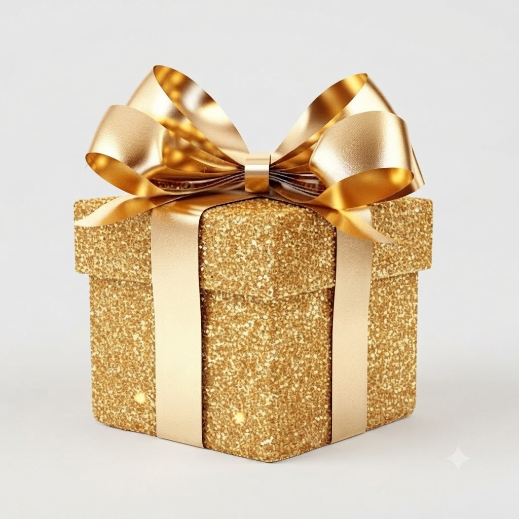 Premium Glitter Gift Box with Decorative Ribbon for Gift Packaging....