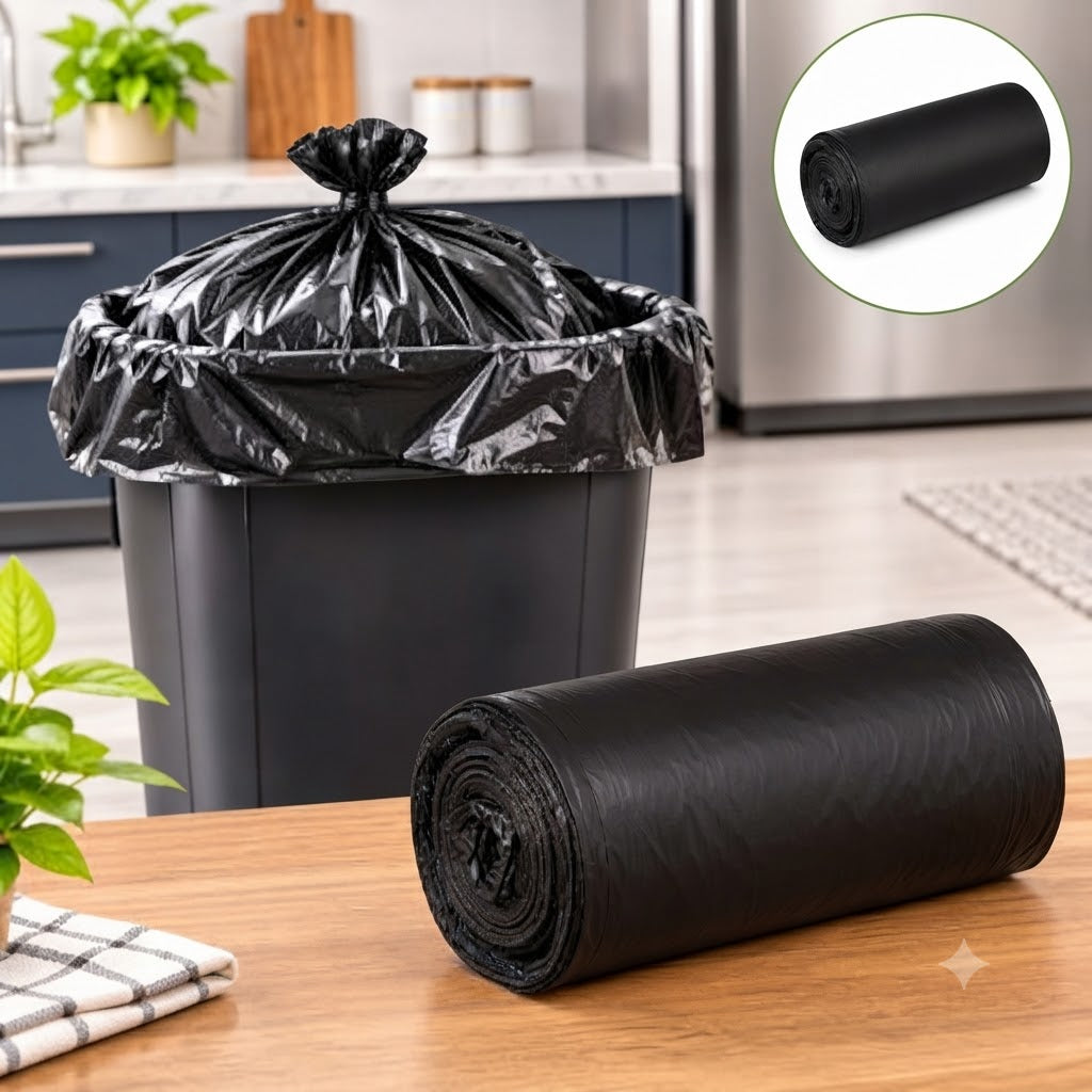 Black Garbage Bags – Durable, UV Protected Waste Disposal Bags