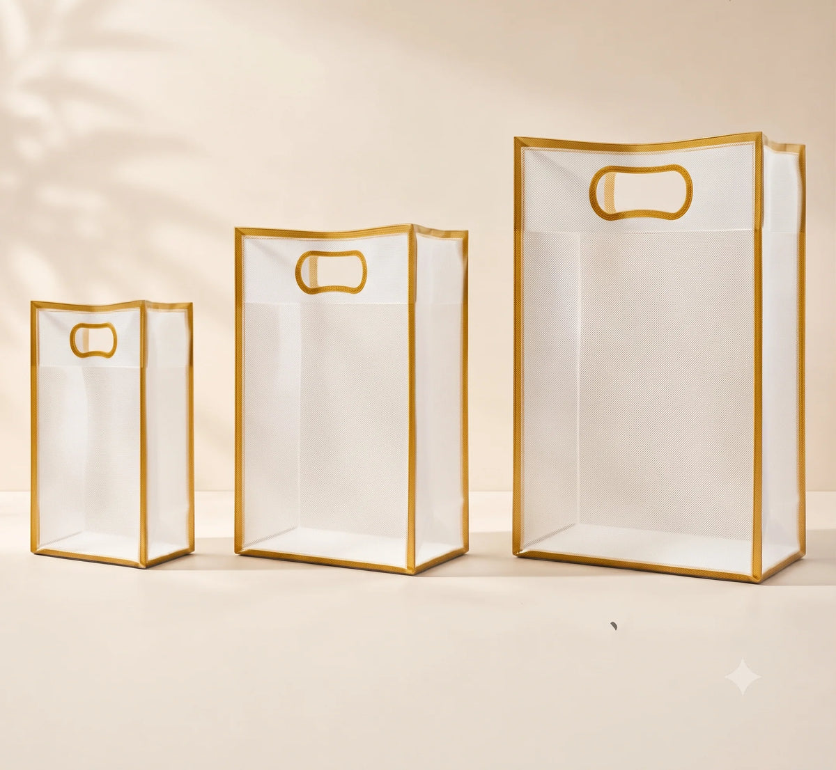 Transparent PVC Gift Bag with Oval Handle – Clear Reusable Gift & Packaging Bag