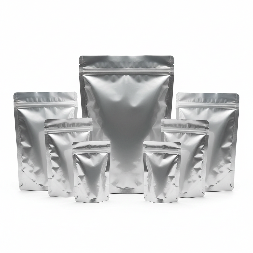 Aluminium Foil Stand Up Pouches Without Zipper