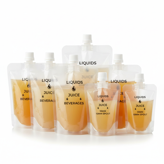 Clear Transparent Spout Pouches 10mm Spout Ideal for Liquids
