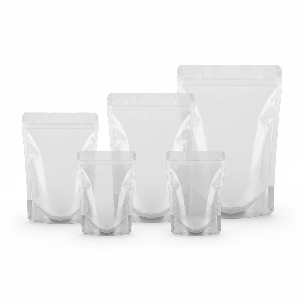 Transparent Clear Zipper Stand Up Pouches