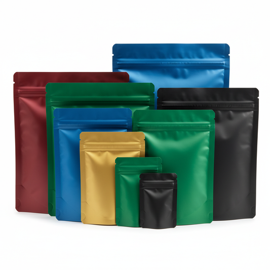 Matte Finish Colourful 3 Side Seal Pouch