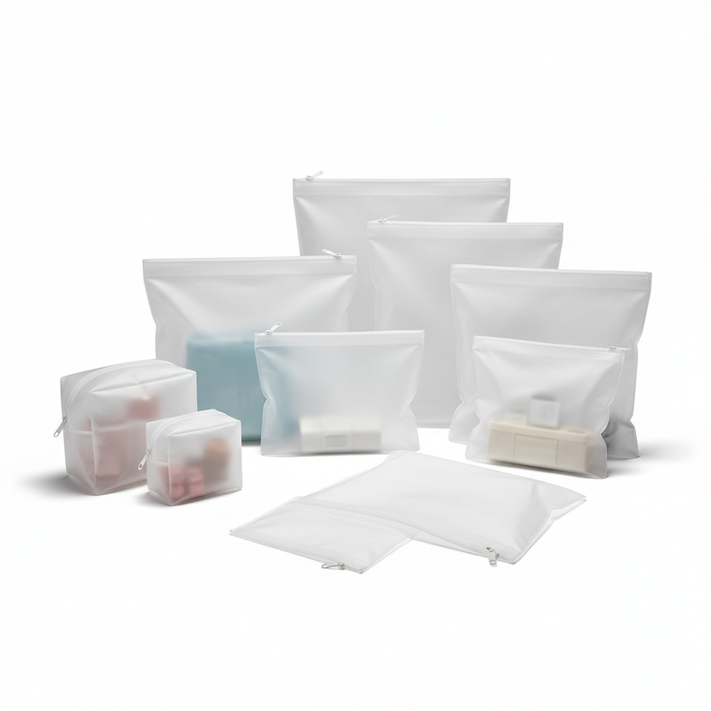 Eva Frosted Slider Zipper Bags 70 microns