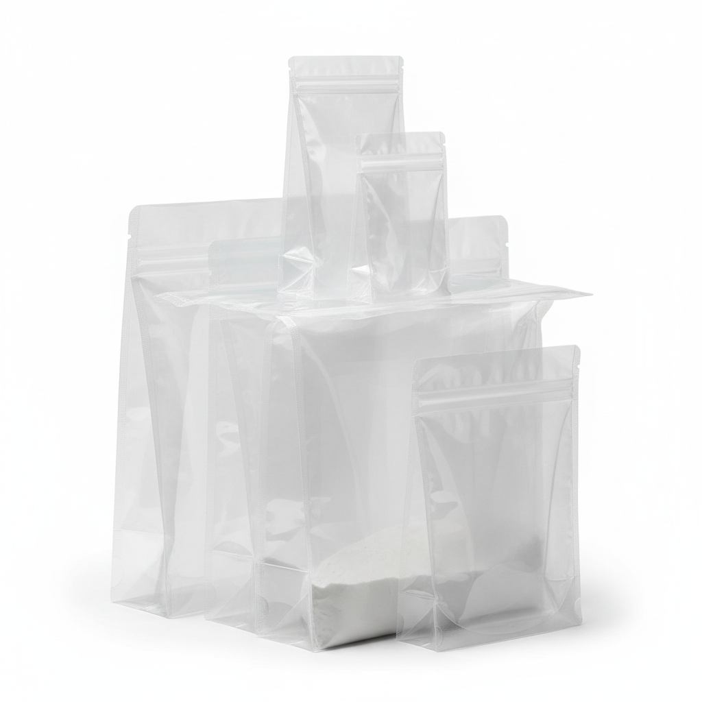 Transparent Stand Up Pouches Without Zipper