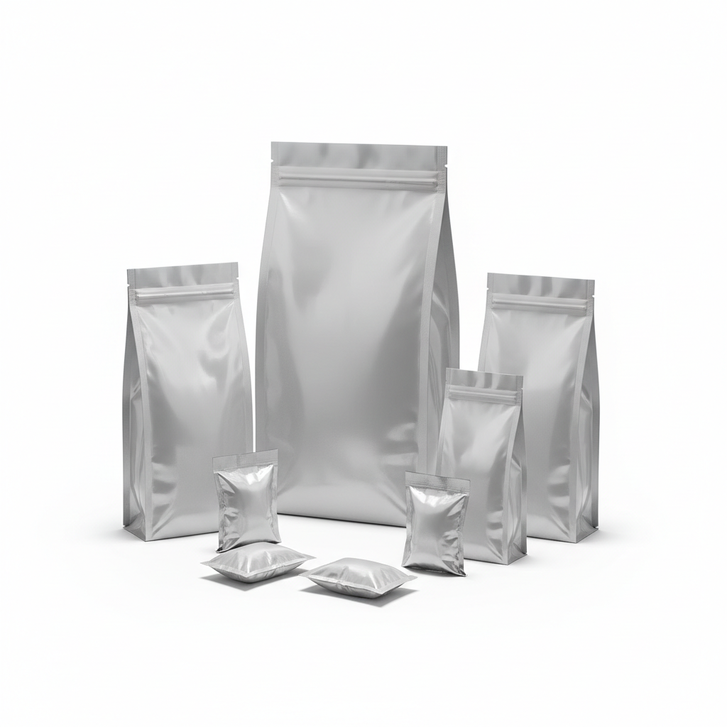 Aluminium Foil Stand Up Pouches Without Zipper