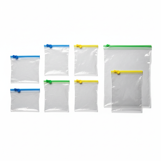 Transparent Slider Zipper Bags 60 microns