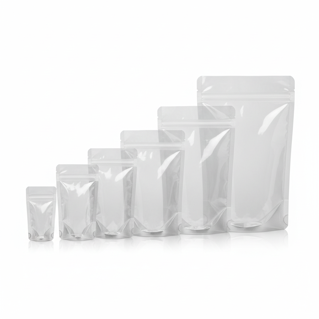 Transparent Stand Up Pouches Without Zipper