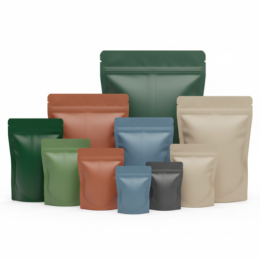 Matte Finish Colourful Side Gusseted Centre Seal Pouch Opaque 3 Layer