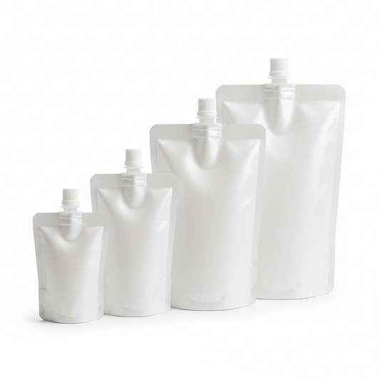 Milky White Spout Pouches 10mm Spout