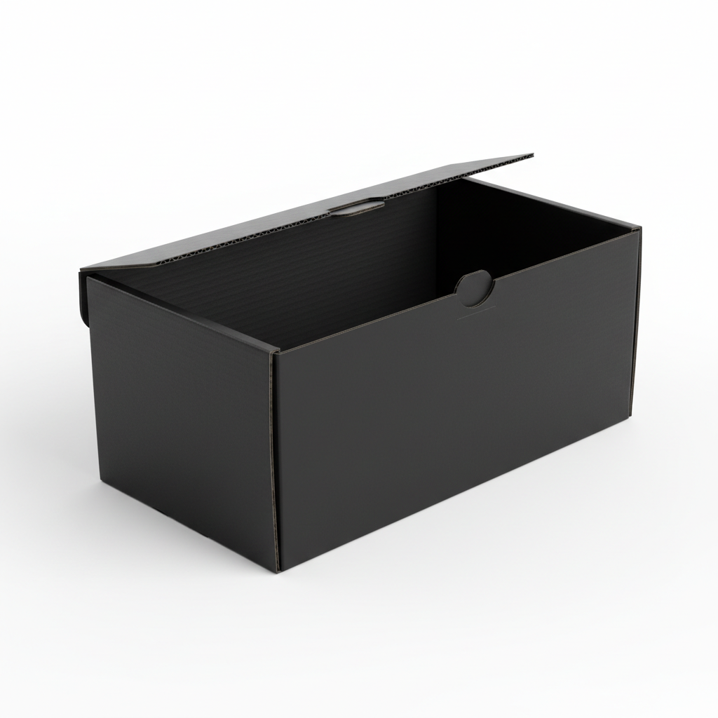 Industrial Grade Mailer Box (Black Matte) for Business Logistics - Seesham
