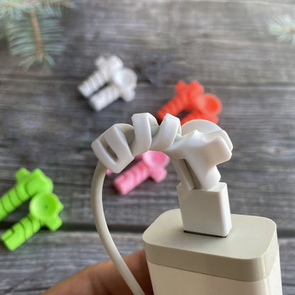 Cable Cord Protector Saver With Suction End  4 Pcs Set