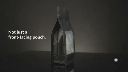 3D Flat-Bottom Matte Zipper Stand-Up Pouch with Window