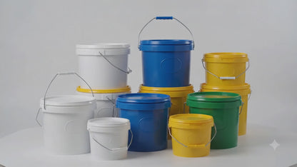 Industrial Grade Plastic Pails with Lids for Business Logistics