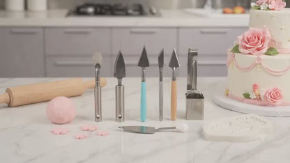 Fondant Carving & Decorating Tool Set for Cake Design and Sugar Craft