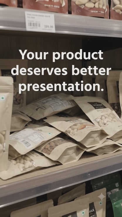 Dry Fruit Zipper Stand-Up Pouches 6x9 inch | Premium Packaging