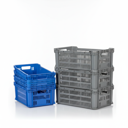 Stack and Nest Plastic Crates